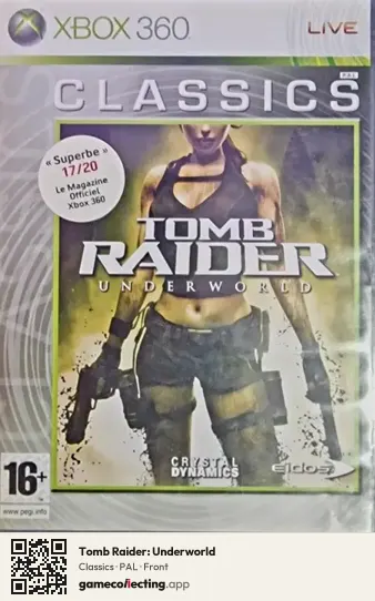 Tomb Raider: Underworld Xbox 360, PAL box front
