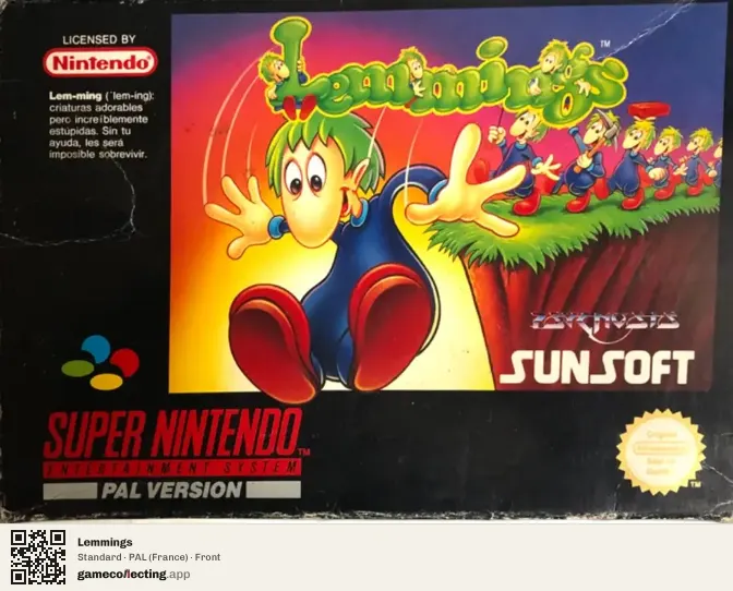 Lemmings Super Nintendo Entertainment System, France box front