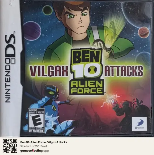 Ben 10: Alien Force: Vilgax Attacks Nintendo DS, NTSC box front