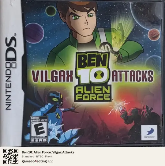 Ben 10: Alien Force: Vilgax Attacks Nintendo DS, NTSC box front