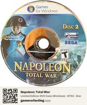 Napoleon: Total War Computer, NTSC disc