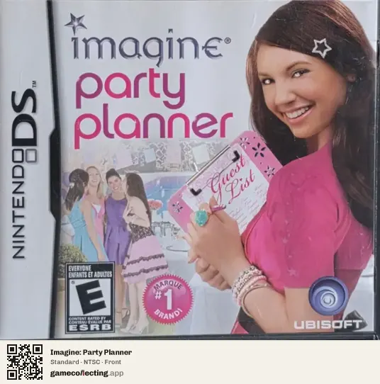 Imagine: Party Planner Nintendo DS, NTSC box front