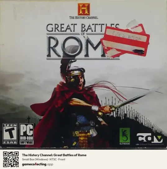 The History Channel: Great Battles of Rome Computer, NTSC box front