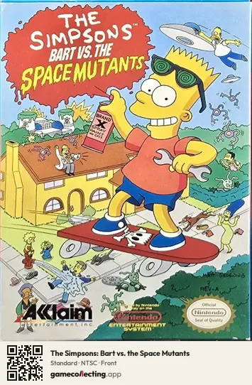 The Simpsons: Bart vs. the Space Mutants Nintendo Entertainment System, NTSC box front