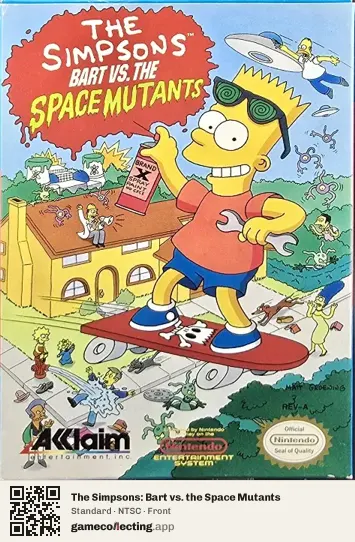 The Simpsons: Bart vs. the Space Mutants Nintendo Entertainment System, NTSC box front