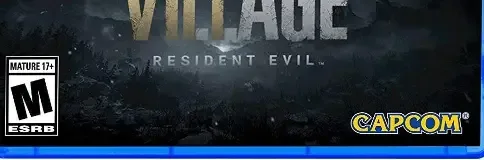 Resident Evil Village, the ESRB box on its front