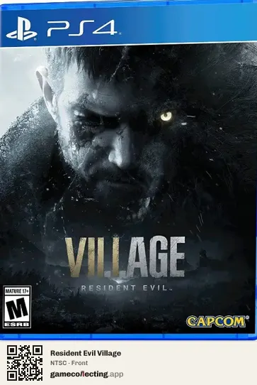 Resident Evil Village PlayStation 4, NTSC box front