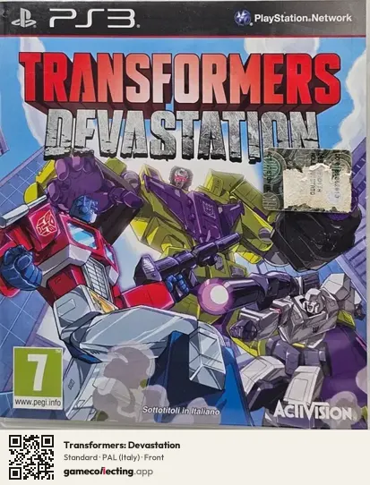 Transformers: Devastation PlayStation 3, Italy box front