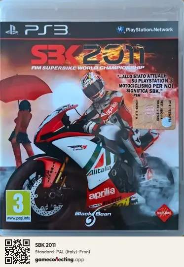 SBK 2011 PlayStation 3, Italy box front