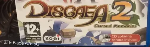 Disgaea 2: Cursed Memories, the PEGI square on its front
