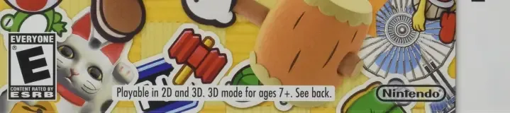 Paper Mario: Sticker Star, the ESRB box on its front