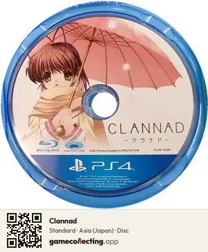 Clannad PlayStation 4, Asia disc