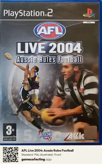 AFL Live 2004: Aussie Rules Football PlayStation 2, Australia box front