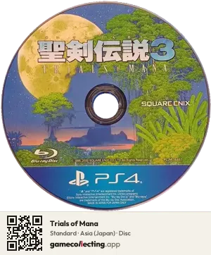 Trials of Mana PlayStation 4, Asia disc