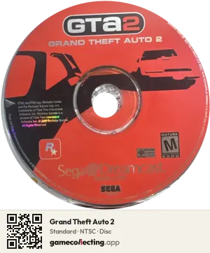 Grand Theft Auto 2 Sega Dreamcast, NTSC disc