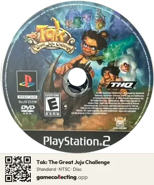 Tak: The Great Juju Challenge PlayStation 2, NTSC disc