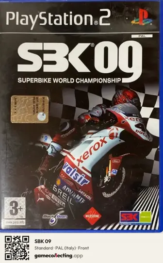 SBK 09 PlayStation 2, Italy box front