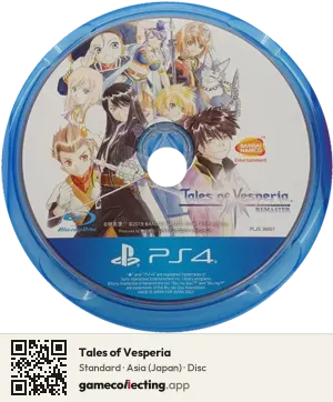 Tales of Vesperia PlayStation 4, Asia disc