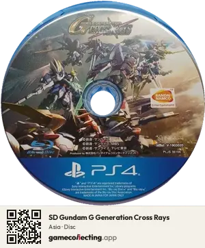 SD Gundam G Generation Cross Rays PlayStation 4, Asia disc
