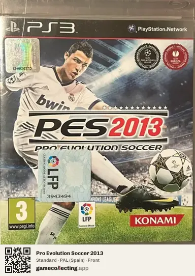 Pro Evolution Soccer 2013 PlayStation 3, Spain box front