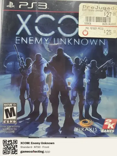 XCOM: Enemy Unknown PlayStation 3, NTSC box front