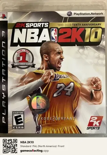 NBA 2K10 PlayStation 3, North America box front
