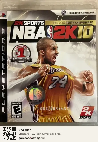 NBA 2K10 PlayStation 3, North America box front