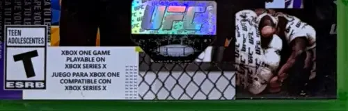 EA Sports UFC 4, the ESRB box on its front