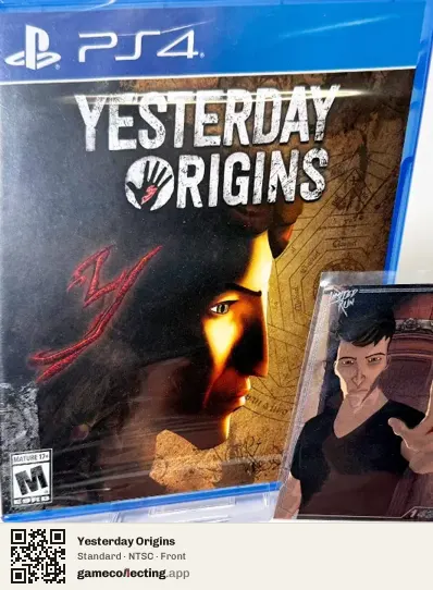 Yesterday Origins PlayStation 4, NTSC box front