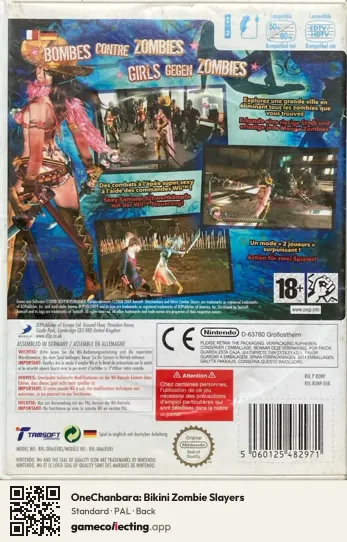 OneChanbara: Bikini Zombie Slayers Nintendo Wii, PAL box back