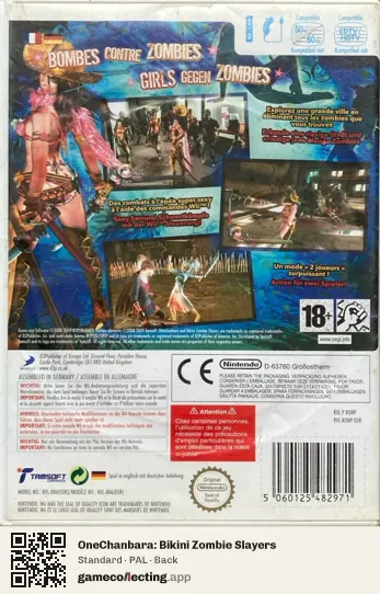 OneChanbara: Bikini Zombie Slayers Nintendo Wii, PAL box back