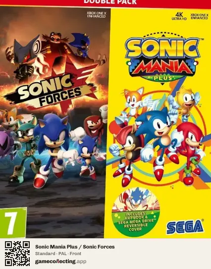 Sonic Mania Plus / Sonic Forces Xbox One, PAL box front