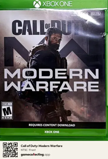 Call of Duty: Modern Warfare Xbox One, NTSC box front