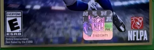 Madden NFL 16, the ESRB box on its front