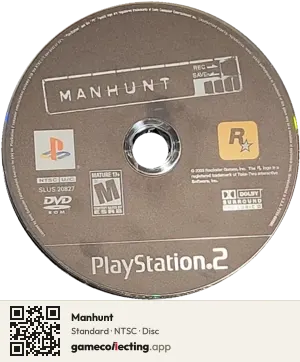 Manhunt PlayStation 2, NTSC disc