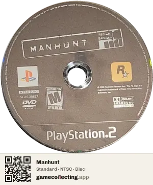 Manhunt PlayStation 2, NTSC disc