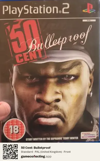 50 Cent: Bulletproof PlayStation 2, United Kingdom box front