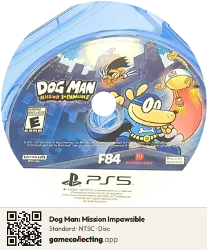 Dog Man: Mission Impawsible PlayStation 5, NTSC disc