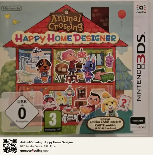 Animal Crossing: Happy Home Designer Nintendo 3DS, PAL box front