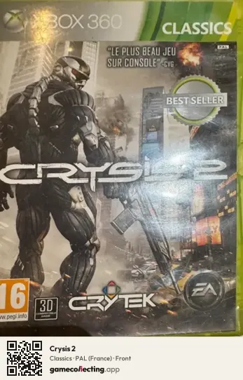 Crysis 2 Xbox 360, France box front
