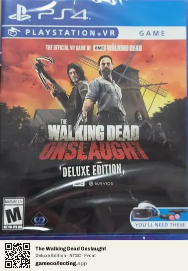 The Walking Dead Onslaught PlayStation 4, NTSC box front