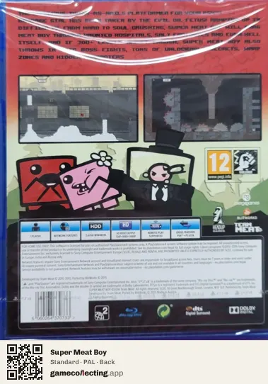 Super Meat Boy PlayStation 4, PAL box back