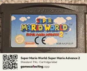 Super Mario World: Super Mario Advance 2 Game Boy Advance, PAL cartridge label