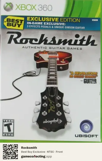 Rocksmith Xbox 360, NTSC box front