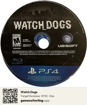 Watch Dogs PlayStation 4, NTSC disc