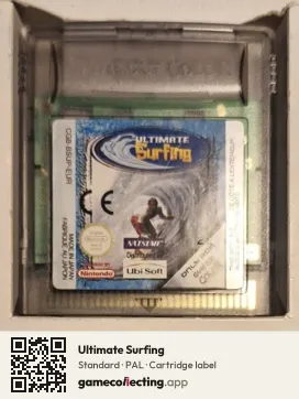 Ultimate Surfing Game Boy Color, PAL cartridge label