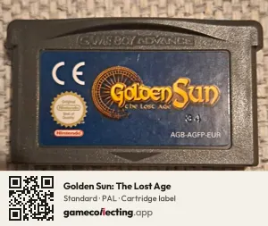 Golden Sun: The Lost Age Game Boy Advance, PAL cartridge label