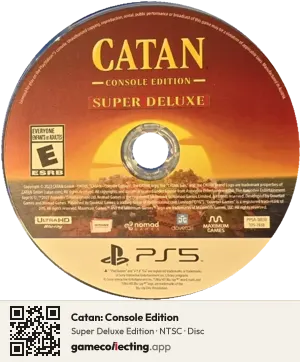 Catan: Console Edition PlayStation 5, NTSC disc