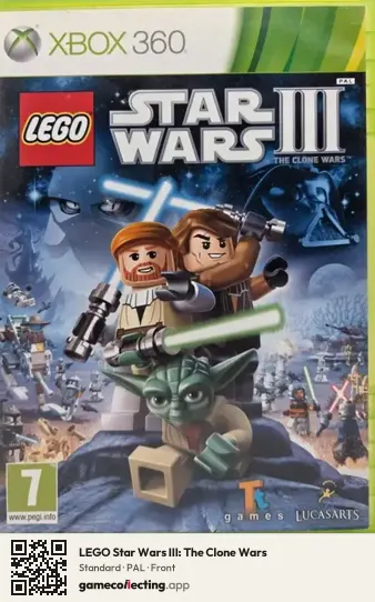 LEGO Star Wars III: The Clone Wars Xbox 360, PAL box front