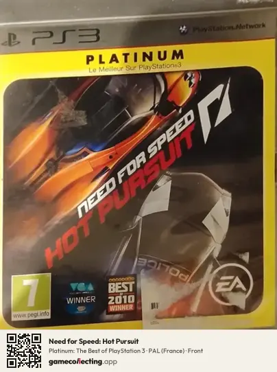 Need for Speed: Hot Pursuit PlayStation 3, France box front